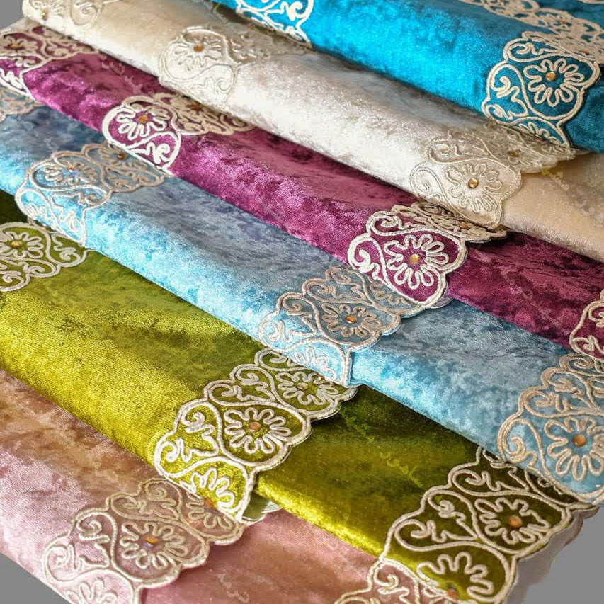 جانماز نگین دار طرح مهستان مخمل ونوس